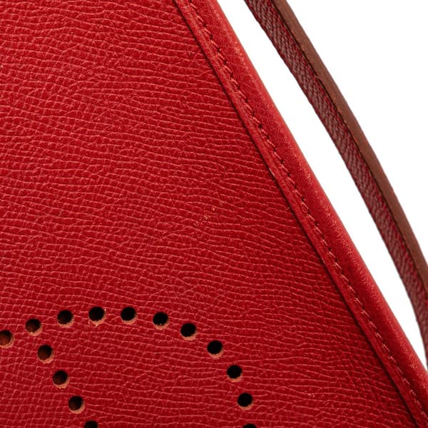 Pre-owned Hermès Clemence Evelyne TPM Red