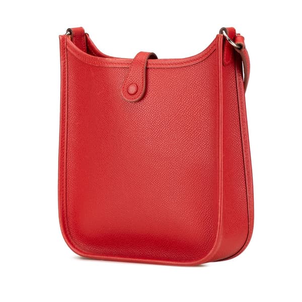 Pre-owned Hermès Clemence Evelyne TPM Red