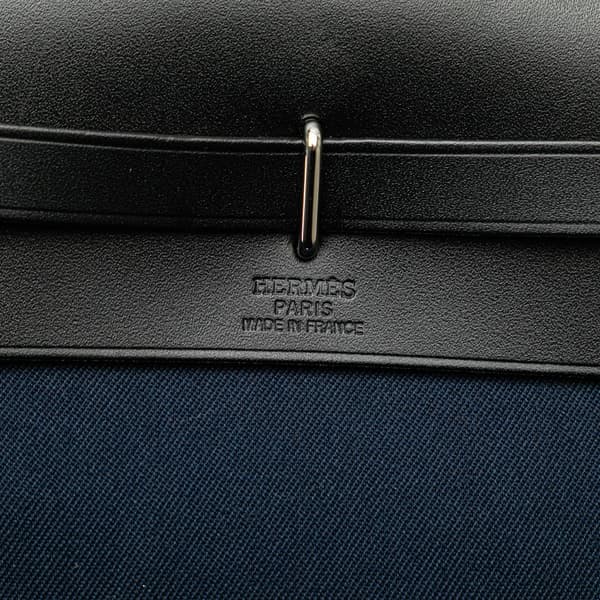 Pre-owned Hermès Toile Herbag TPM Blue