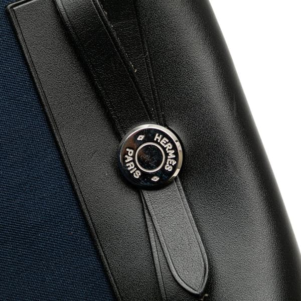Pre-owned Hermès Toile Herbag TPM Blue