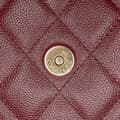 Miniatyrbild 8 av 10: Pre-owned Chanel Quilted Caviar Square Wallet on Chain Red