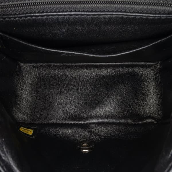 Pre-owned Chanel Mini Square Classic Patent Single Flap Black