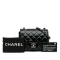 Miniatyrbild 9 av 9: Pre-owned Chanel Mini Square Classic Patent Single Flap Black