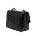Miniatyrbild 2 av 9: Pre-owned Chanel Mini Square Classic Patent Single Flap Black