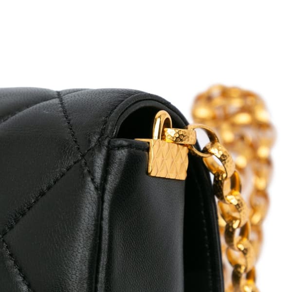 Pre-owned Chanel Medium Quilted Lambskin CC Coin Flap Black