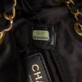 Pikkukuva 6 / 10: Pre-owned Chanel Quilted Nylon Crystal CC Drawstring Sling Bag Black