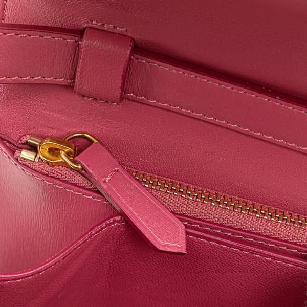 Pre-owned Celine Medium Calfskin Classic Box Pink