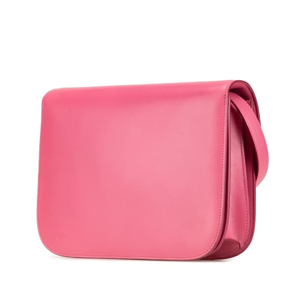 Pre-owned Celine Medium Calfskin Classic Box Pink