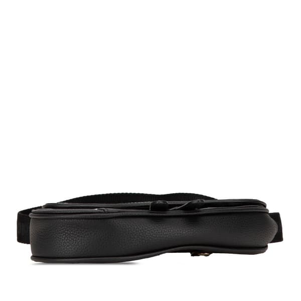 Pre-owned Dior Cactus Jack Mini Leather Saddle Crossbody Black
