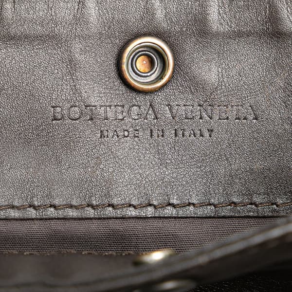 Pre-owned Bottega Veneta Leather Intrecciato Crossbody Brown