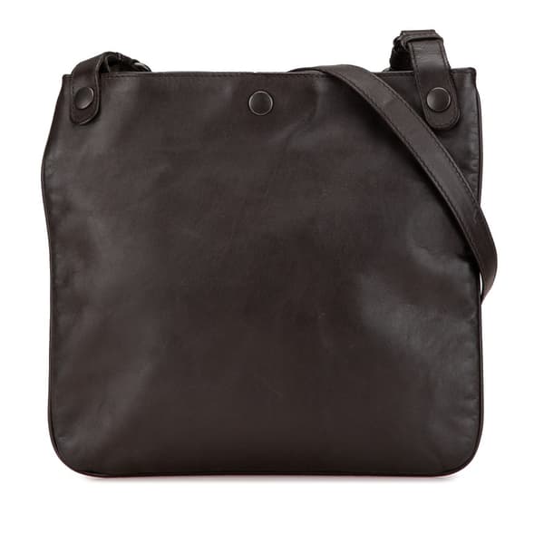 Pre-owned Bottega Veneta Leather Intrecciato Crossbody Brown