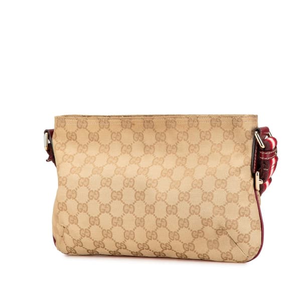 Pre-owned Gucci GG Canvas Web Crossbody Brown