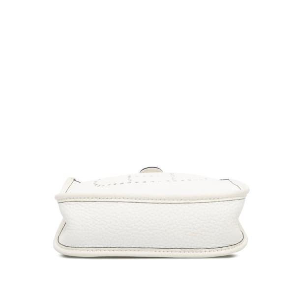Pre-owned Hermès Clemence Evelyne TPM White