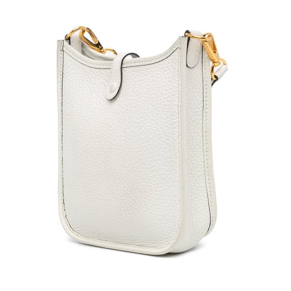 Pre-owned Hermès Clemence Evelyne TPM White