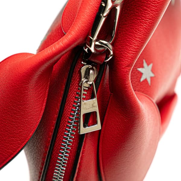 Pre-owned LOEWE Mini Calfskin Bunny Star Crossbody Red