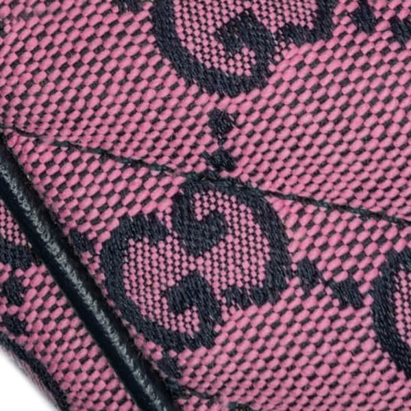 Pre-owned Gucci Small GG Marmont Matelasse Canvas Flap Crossbody Pink