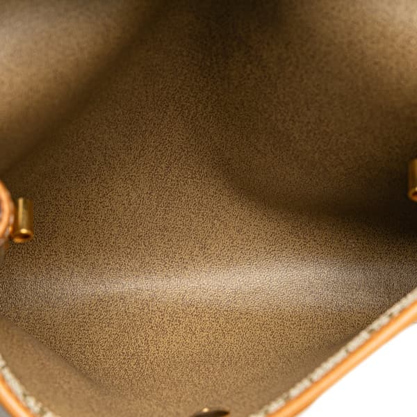 Pre-owned Dior Honeycomb Coated Canvas Crossbody Brown
