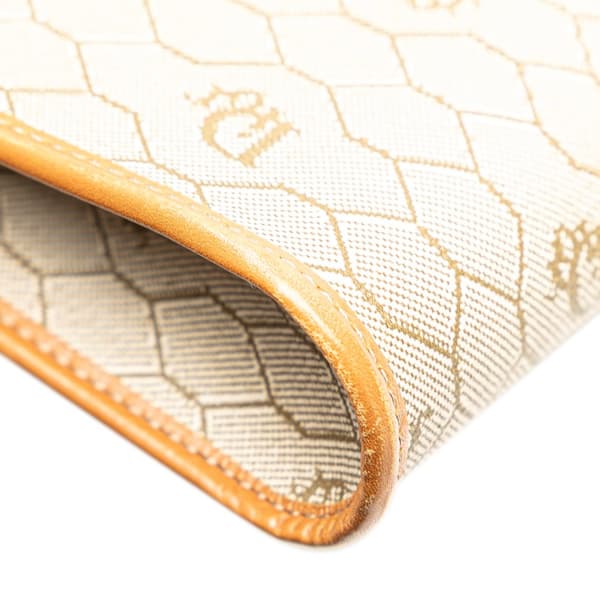 Pre-owned Dior Honeycomb Coated Canvas Crossbody Brown