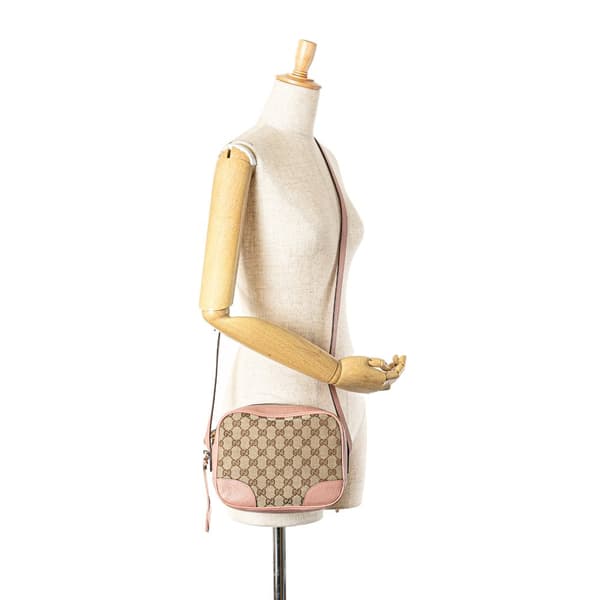 Pre-owned Gucci GG Canvas Bree Crossbody Brown