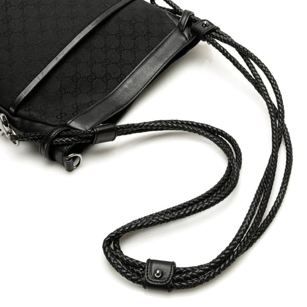 Pre-owned Gucci GG Canvas Crossbody Black