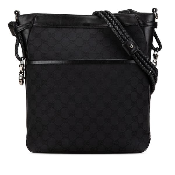 Pre-owned Gucci GG Canvas Crossbody Black