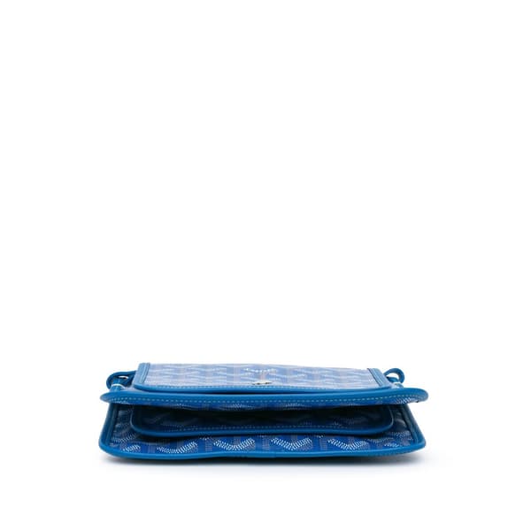 Pre-owned Goyard Goyardine Plumet Pocket Wallet Blue
