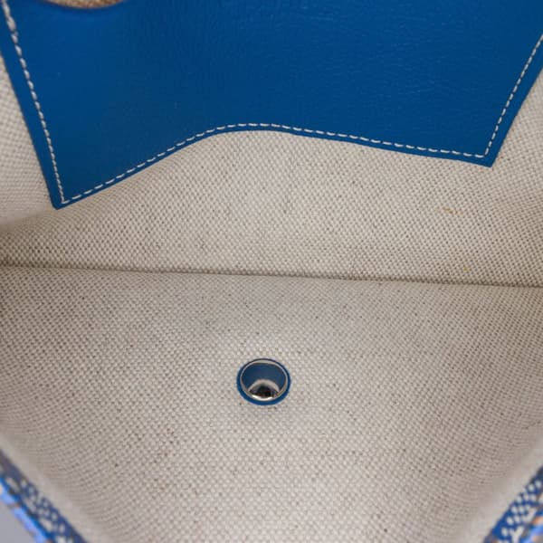 Pre-owned Goyard Goyardine Plumet Pocket Wallet Blue