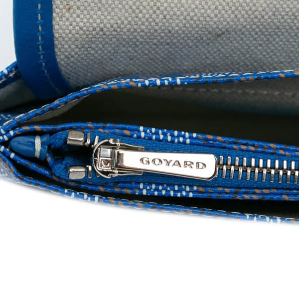 Pre-owned Goyard Goyardine Plumet Pocket Wallet Blue
