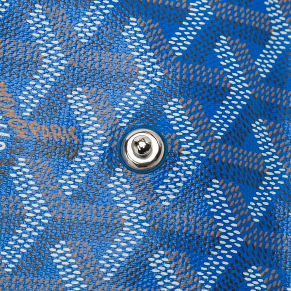 Pre-owned Goyard Goyardine Plumet Pocket Wallet Blue
