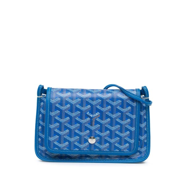 Pre-owned Goyard Goyardine Plumet Pocket Wallet Blue