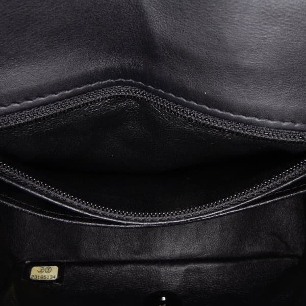 Pre-owned Chanel Mini Square Classic Patent Single Flap Black