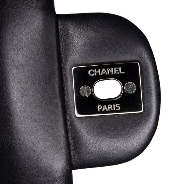 Pre-owned Chanel Mini Square Classic Patent Single Flap Black