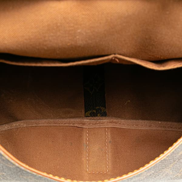 Pre-owned Louis Vuitton Monogram Saumur 35 Brown