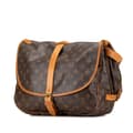 Miniatyrbilde 2 av 10: Pre-owned Louis Vuitton Monogram Saumur 35 Brown