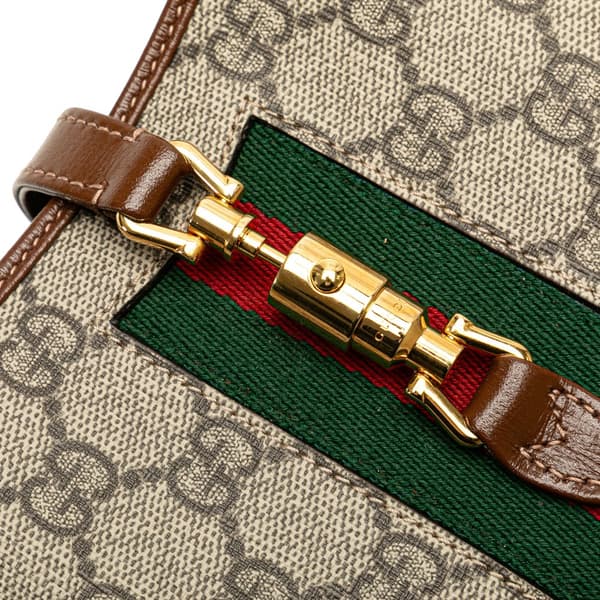 Pre-owned Gucci Mini GG Supreme Jackie 1961 Crossbody Brown