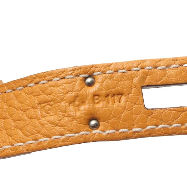 Pre-owned Hermès Clemence Jypsiere 28 Yellow