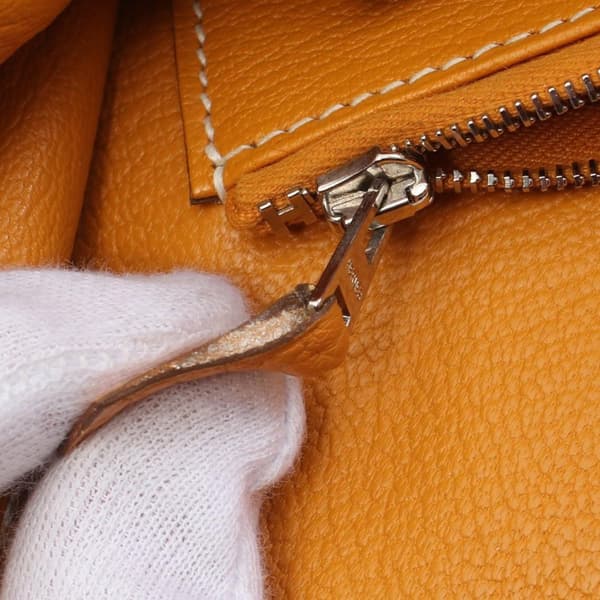 Pre-owned Hermès Clemence Jypsiere 28 Yellow