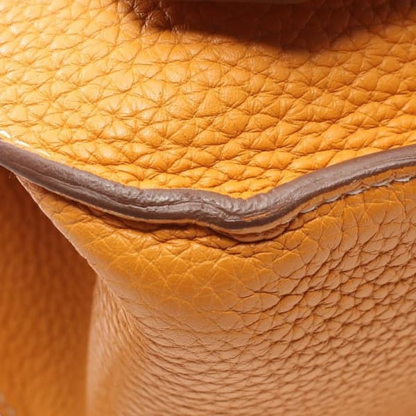 Pre-owned Hermès Clemence Jypsiere 28 Yellow