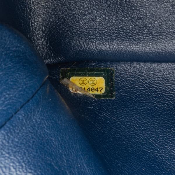 Pre-owned Chanel Mini Rectangular Classic Patent Single Flap Blue