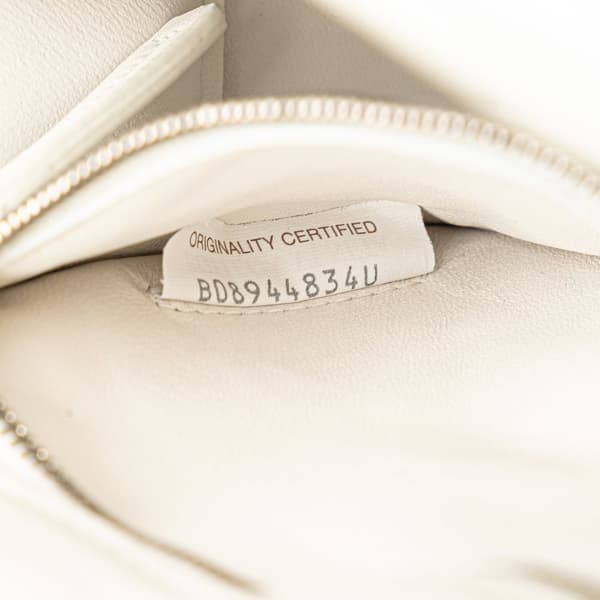 Pre-owned Bottega Veneta Nappa Intrecciato Padded Cassette Crossbody White