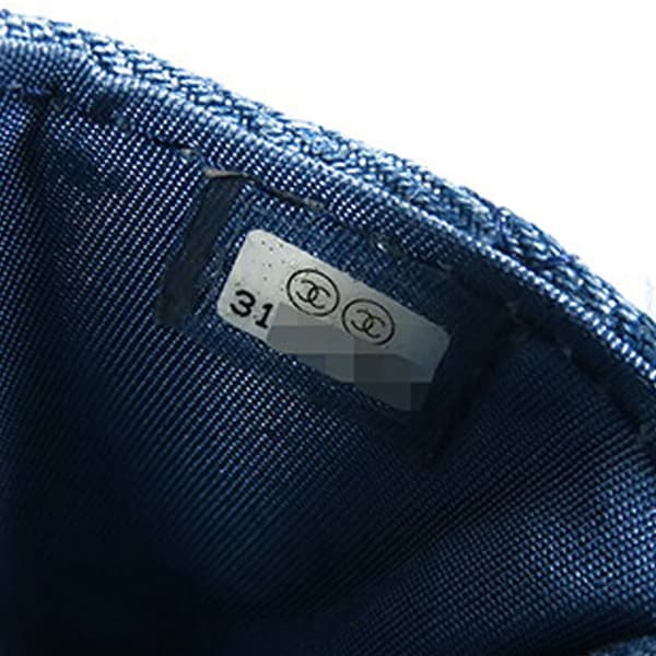 Pre-owned Chanel Mini Denim Mood Clutch with Chain Blue