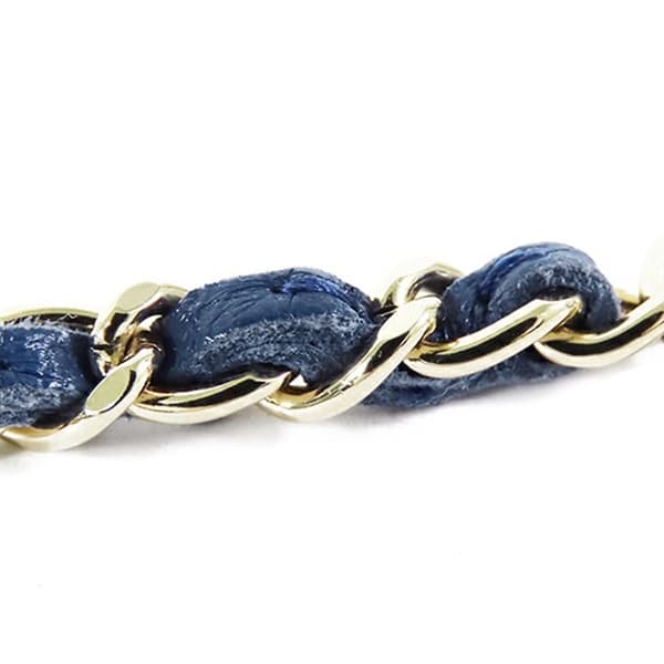 Pre-owned Chanel Mini Denim Mood Clutch with Chain Blue