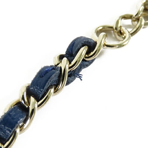 Pre-owned Chanel Mini Denim Mood Clutch with Chain Blue