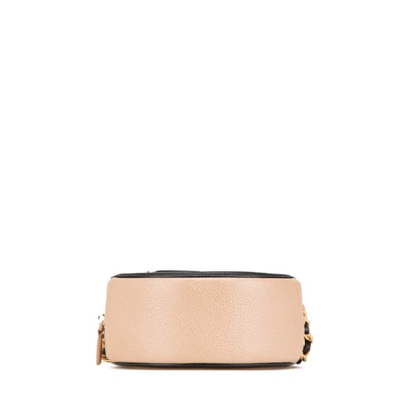 Pre-owned Chanel Caviar CC Filigree Round Crossbody Brown