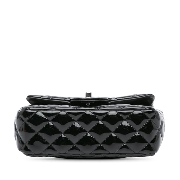 Pre-owned Chanel Mini Rectangular Classic Patent Single Flap Black