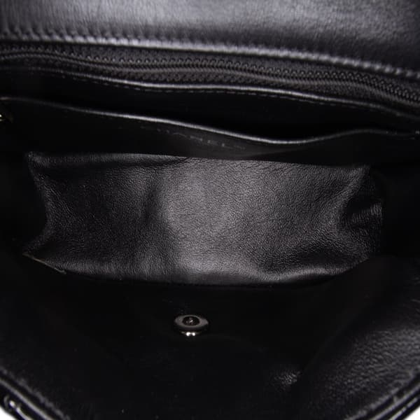 Pre-owned Chanel Mini Rectangular Classic Patent Single Flap Black