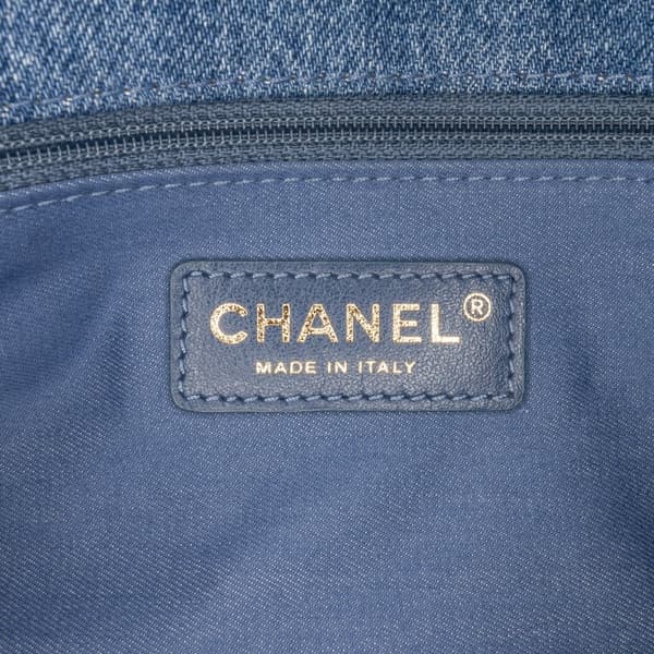 Pre-owned Chanel Mini Rectangular Denim Mood Flap Blue