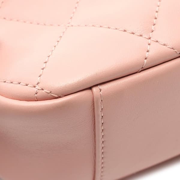 Pre-owned Chanel Quilted Calfskin Front Logo Camera Bag Pink