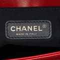 Miniatyrbild 5 av 10: Pre-owned Chanel Old Medium Quilted Tweed and Velvet Boy Flap Red