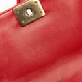 Miniatyrbild 8 av 10: Pre-owned Chanel Old Medium Quilted Tweed and Velvet Boy Flap Red